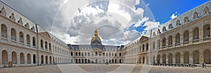 The great golden dome of the museum complex called `Les Invalides` in Paris