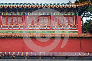 Great hall of ancient Chinese traditional building in Forbidden City of Beijing China