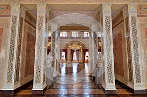 Great hall at Stadtschloss in Weimar
