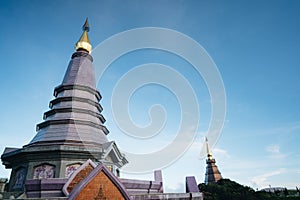 The great holy relics pagoda in Doi Inthanon National Park Chiang Mai