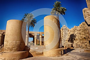 Great Hypostyle Hall and clouds at the Temples of Karnak