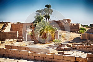 Great Hypostyle Hall and clouds at the Temples of Karnak