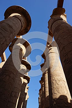 Great Hypostyle Hall and clouds at the Temples of Karnak