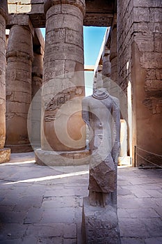 Great Hypostyle Hall and clouds at the Temples of Karnak