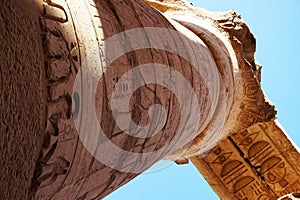 Great Hypostyle Hall and clouds at the Temples of Karnak