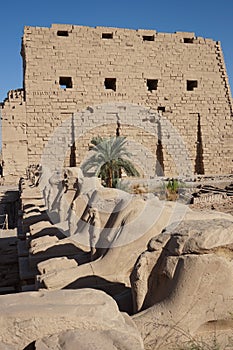 Great Hypostyle Hall and clouds at the Temples of Karnak