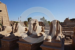 Great Hypostyle Hall and clouds at the Temples of Karnak