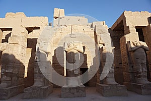 Great Hypostyle Hall and clouds at the Temples of Karnak