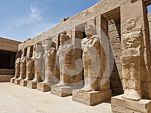 The Great Hypostyle Hall and clouds at the Temples of Karnak (ancient Thebes). Luxor, Egypt