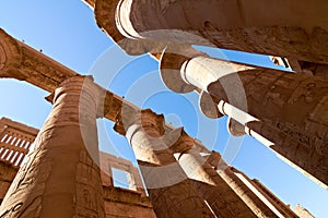 Great hypostyle hall with giant lotus columns