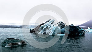 Great iceberg in Jokulsarlon Glacial Lagoon, Iceland