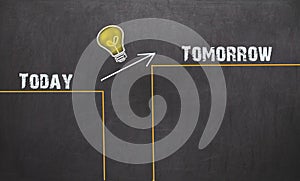 Great Idea Change Concept - Today and Tomorrow
