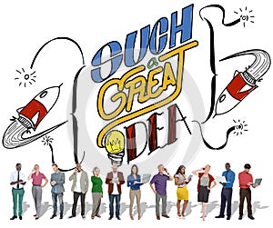 Great Idea Launch Creative Thinking Concept