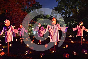 The Great Jack O`Lantern Blaze in Croton-on-Hudson in New York