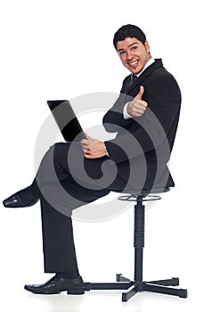 Great job, hand sign from businessman
