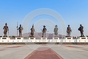 Great kings bronze monument of Thailand in Rajabhakdi public park