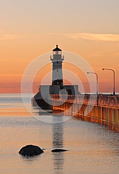 Great Lake Harbor Lighthouse Sunrise