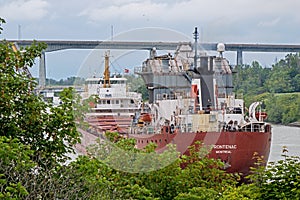 Great Lakes Freighter Going East Toward Lake Ontario