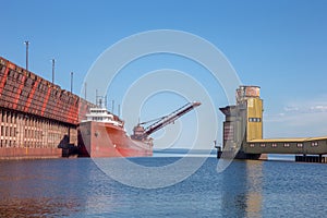 Great Lakes Freighter at Ore Dock