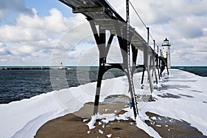 Great Lakes Lighthouse In Winter