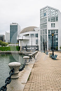 The Great Lakes Science Center and Harbor Walkway in Cleveland, Ohio