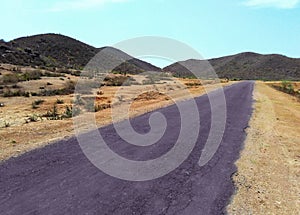 Great landscape with roadways through mountains, india