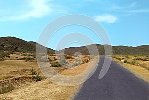 Great landscape with roadways through mountains, india