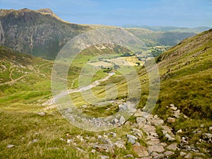 Great Langdale seen from Oxendale, Lake District