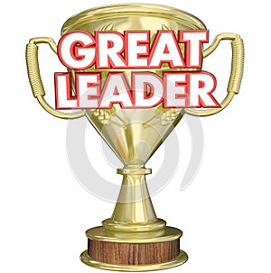 Great Leader Manager Boss Superviser Trophy Prize Award photo