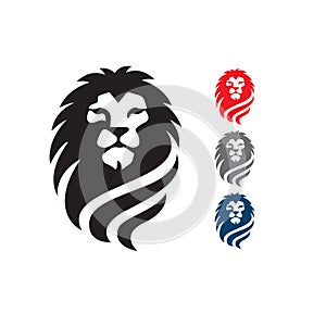 Great Lion head logo - lion concept illustration.