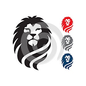 Great Lion head logo vector Pride and Power sign symbol elemen