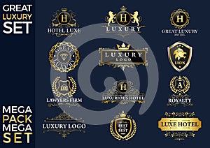Great Luxury Set, Royal and Elegant Logo