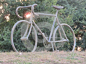 Great metal bike ornament to run the tour of France photo