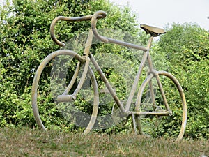 Great metal bike ornament to run the tour of France photo