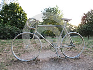 Great metal bike ornament to run the tour of France photo