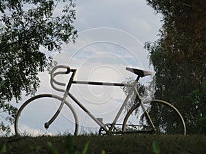 Great metal bike ornament to run the tour of France photo