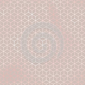 Great metalline deluxe pattern backdrop - pale pink geometric background - Champagne pink stylishness texture photo