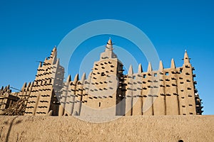 The Great Mosque of DjennÃ©, Mali, Africa.