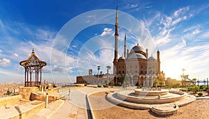 The Great Mosque of Muhammad Ali Pasha or Alabaster Mosque in the Cairo Citadel, Egypt photo