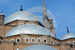 The great mosque of Muhammad Ali Pasha or Alabaster mosque in Citadel of Cairo, the main material is limestone likely sourced from
