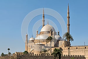 The great Mosque of Muhammad Ali Pasha Alabaster Mosque, situated in the Citadel of Cairo, Egypt photo