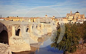 Great Mosque, Roman Bridge and Guadalquivir river, Cordoba, Spain