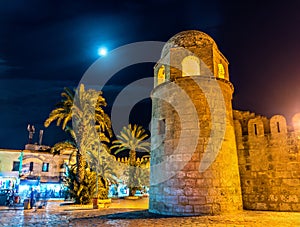 The Great Mosque of Sousse at night. Tunisia