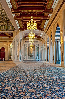 Great Mosque of Sultan Qaboos. Muscat, Oman, Asia