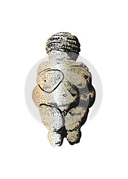 Great Mother archetype, mother goddess, Isolated illustration isolated. Venus of Willendorf. Stone Paleolithic Goddess photo