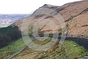 Great Mountian Look Hill View Of Saddleworth Moor Pennines In Manchester