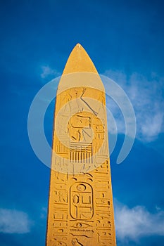 The Great Obelisk in Karnak Temple ruins in Luxor, Egypt