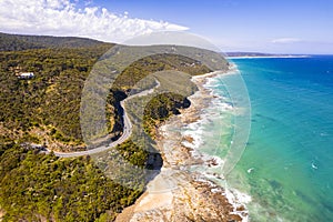 The Great Ocean Road. Aerial photography