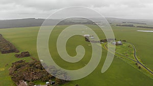 The Great Ocean Road along Twelve Apostles, Australia aerial vie