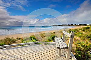 Great Ocean Road - Morning sea on the beach at Apollo Bay